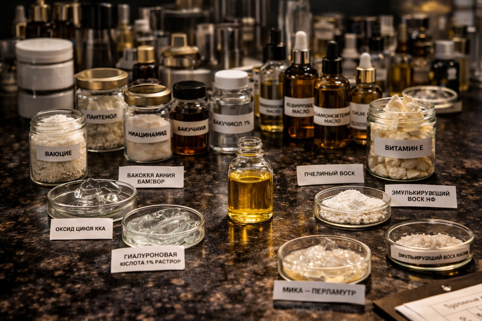 Работа с ингредиентами